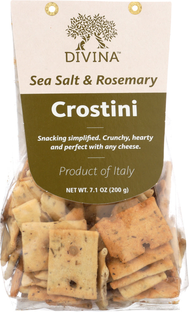 DIVINA: Crostini Rosemary & Sea Salt, 7 oz - Vending Business Solutions