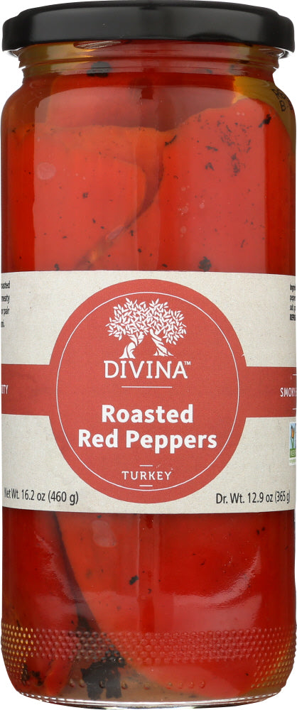 DIVINA: Roasted Sweet Red Peppers, 13 oz - Vending Business Solutions