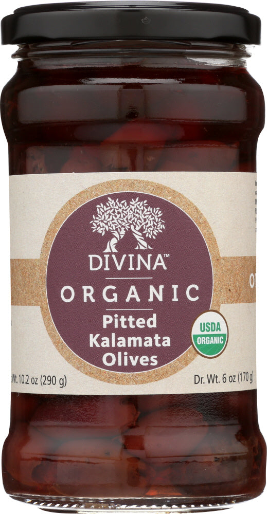 DIVINA ORGANIC: Kalamata Pitted Olives, 6 Oz - Vending Business Solutions
