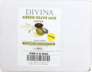 DIVINA: Mix Pitted Greek Olives Bulk, 5 lb - Vending Business Solutions