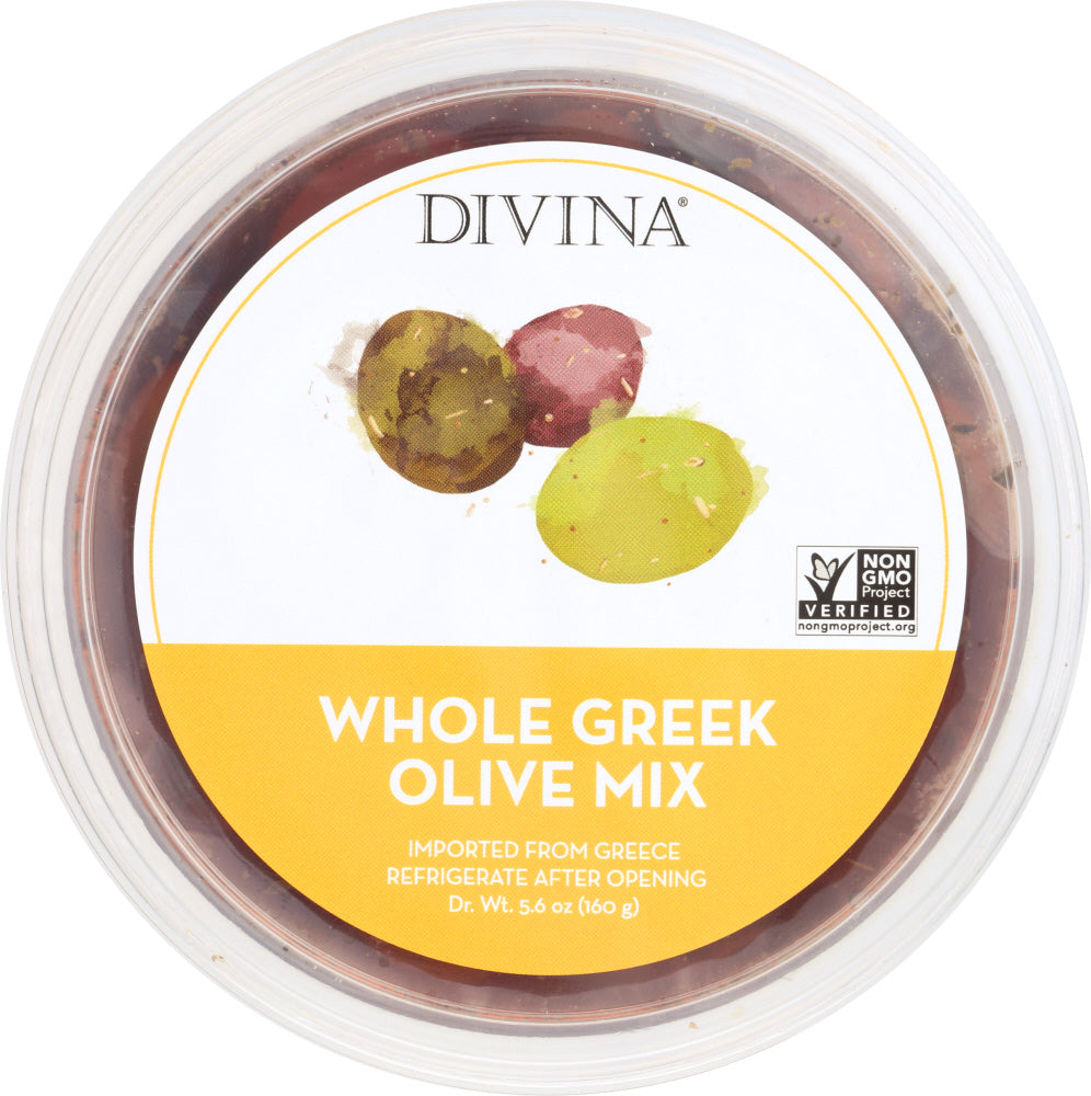 DIVINA: Olive Mix Greek Whole Natural, 5.6 oz - Vending Business Solutions