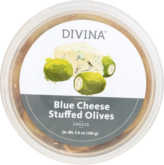 DIVINA: Olive Blue Cheese Stuffed Natural, 5.6 oz - Vending Business Solutions
