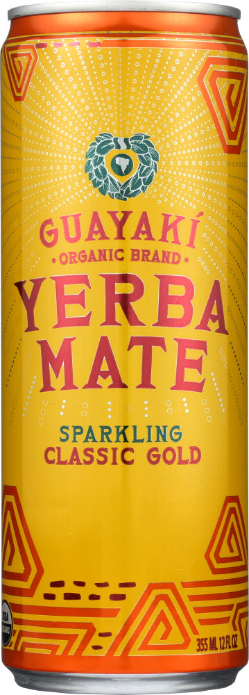 GUAYAKI: Sparkling Organic Yerba Mate Classic Gold, 12 oz - Vending Business Solutions