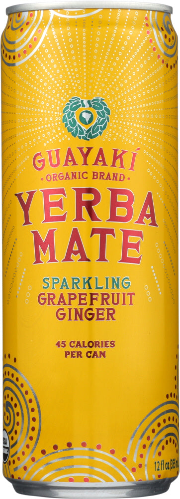 GUAYAKI: Sparkling Organic Yerba Mate Grapefruit Ginger, 12 oz - Vending Business Solutions