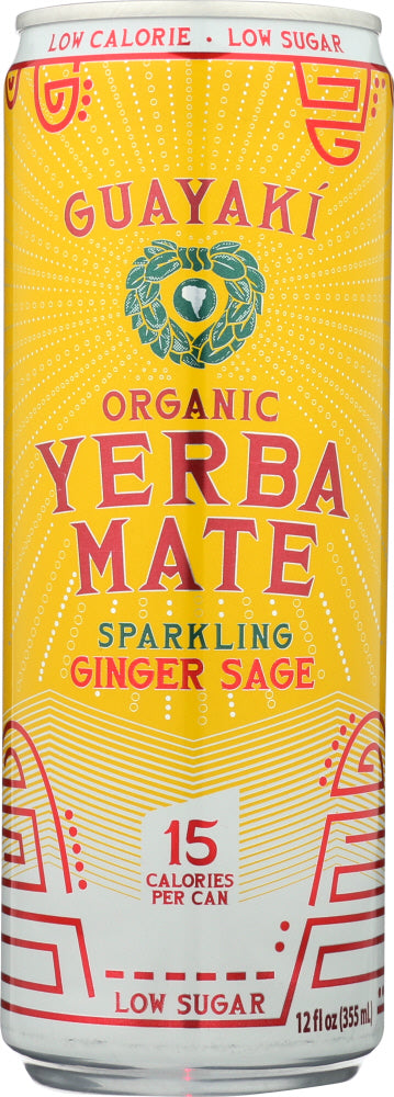 GUAYAKI: Yerba Mate Sparkling Ginger Sage, 12 fl oz - Vending Business Solutions