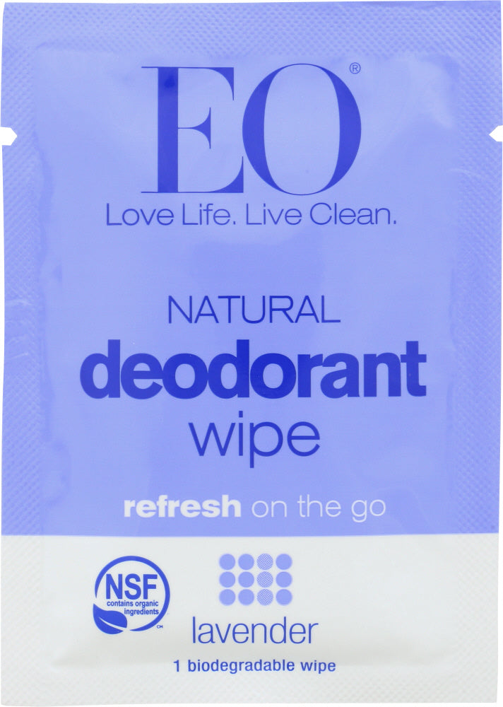 EO: Deodorant Wipe Lavender, 1 ea - Vending Business Solutions