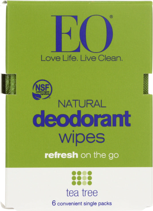 EO: Deodorant Wipes Tea Tree, 1 ea - Vending Business Solutions