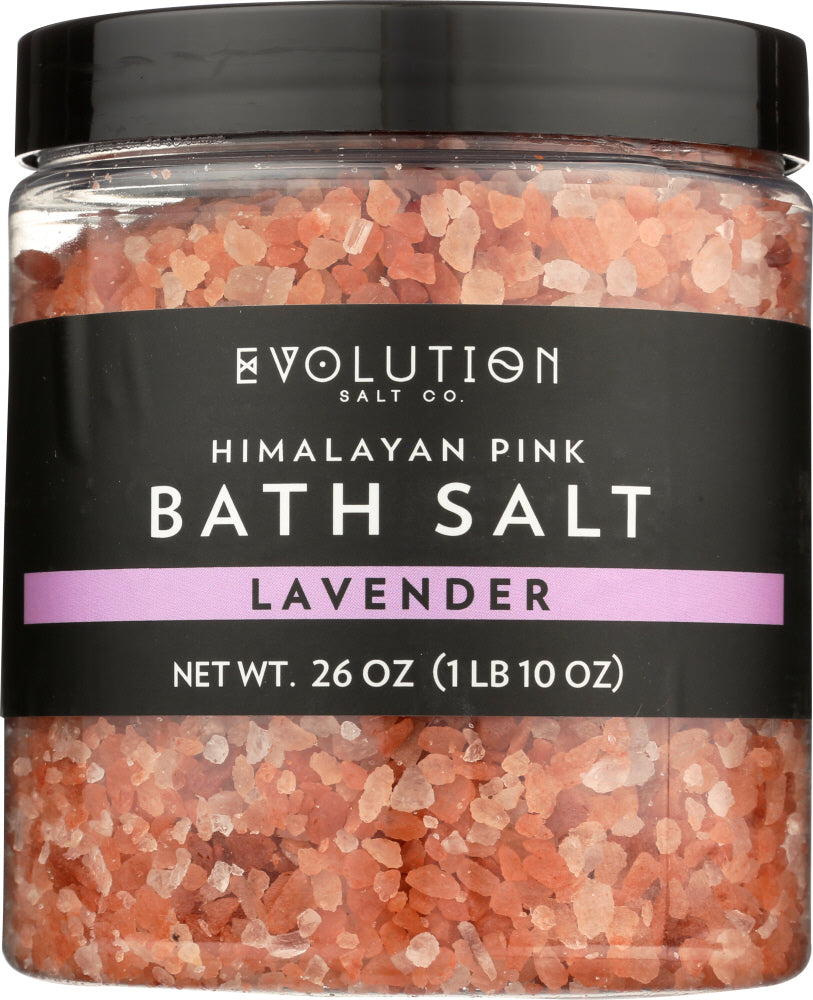 EVOLUTION SALT: Himalayan Pink Bath Salt Coarse Lavender, 26 oz - Vending Business Solutions