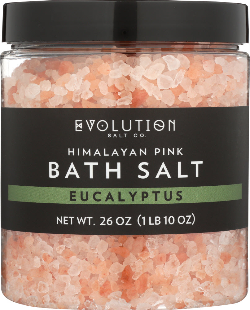 EVOLUTION SALT: Himalayan Pink Bath Salt Coarse Eucalyptus, 26 oz - Vending Business Solutions