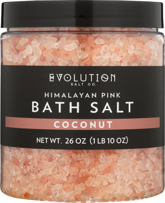 EVOLUTION SALT: Himalayan Pink Bath Salt Coarse Coconut, 26 oz - Vending Business Solutions