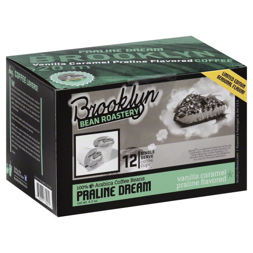 BROOKLYN BEAN ROASTERY: Coffee Praline Dream Flavored Pack of 12, 4.2 oz - Vending Business Solutions