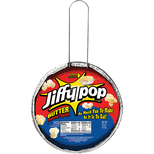 JIFFY POP: Buttered Flavored Popcorn Pan, 4.5 oz - Vending Business Solutions