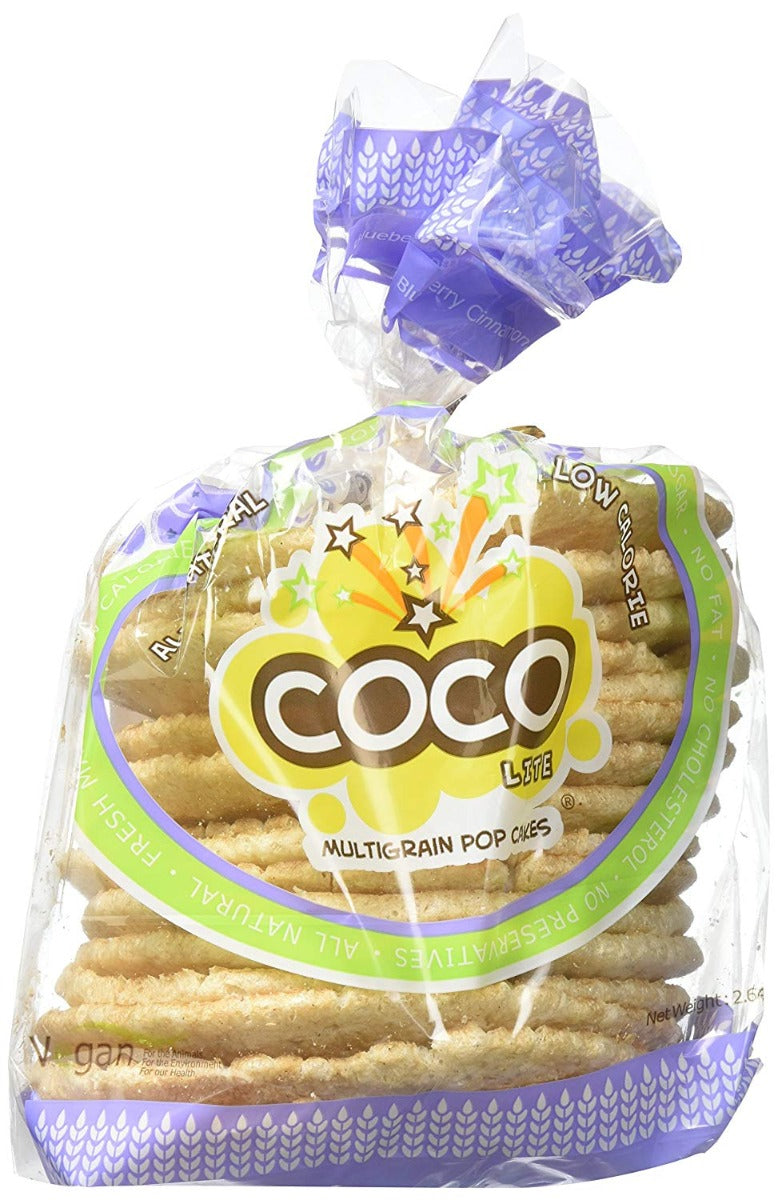 COCO LITE: Pop Cake Multigrain Blueberry Cinnamon, 2.64 oz - Vending Business Solutions