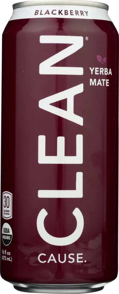 CLEAN CAUSE: Sparkling Yerba Mate Tea Blackberry, 16 fl oz - Vending Business Solutions