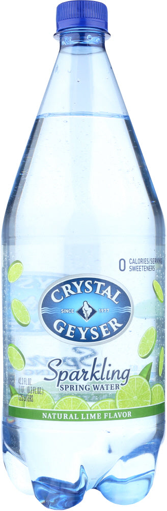 CRYSTAL GEYSER: Sparkling Mineral Water Lime, 1.25 lt - Vending Business Solutions