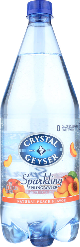 CRYSTAL GEYSER: Sparkling Spring Water Peach, 1.25 lt - Vending Business Solutions