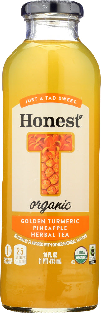 HONEST TEA: Organic Golden Turmeric Pineapple Herbal Tea, 16 fo - Vending Business Solutions