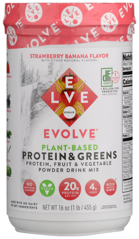EVOLVE: Strawberry Banana Protein Powder, 1 lb - Vending Business Solutions