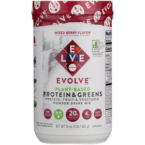 EVOLVE: Protein & Greens Powder Mixed Berry, 1 lb - Vending Business Solutions