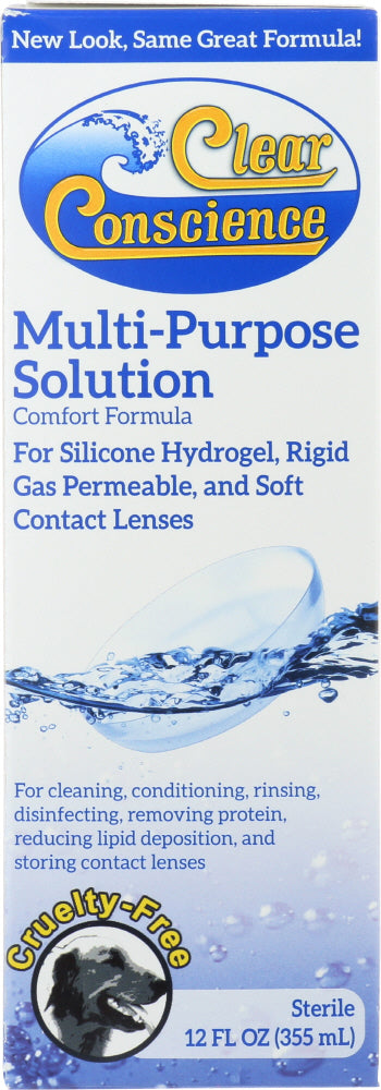 CLEAR CONSCIENCE: Contact Lens Multi Purpose Solution, 12 oz - Vending Business Solutions