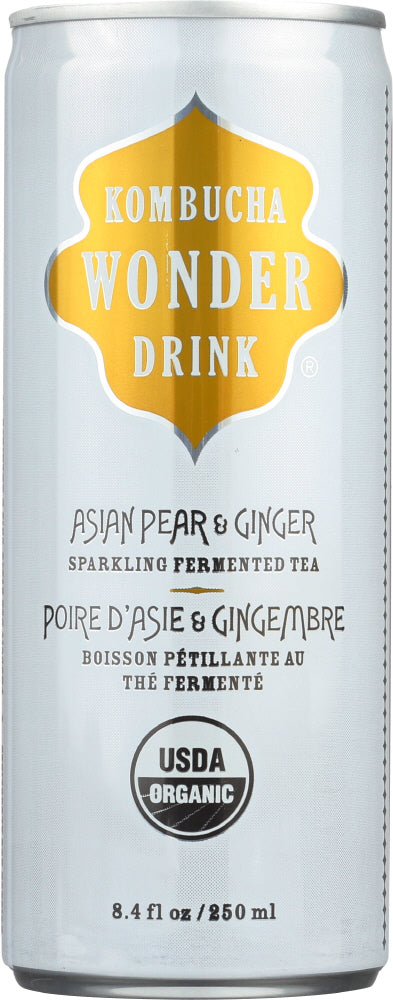 KOMBUCHA: Wonder Drink Asian Pear and Ginger Tea, 8.4 oz - Vending Business Solutions