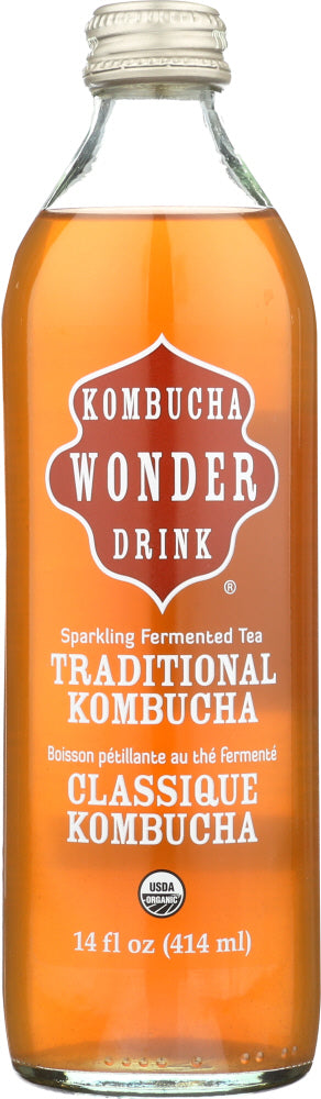 KOMBUCHA WONDER DRINK: Organic Traditional Kombucha, 14 oz - Vending Business Solutions