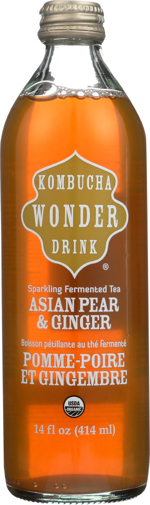 KOMBUCHA: Wonder Drink Asian Pear & Ginger, 14 oz - Vending Business Solutions