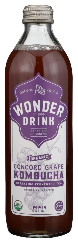 KOMBUCHA WONDER DRINK: Tea Concord Grape, 14 oz - Vending Business Solutions