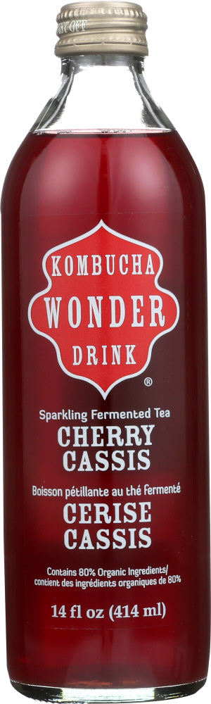 KOMBUCHA: Wonder Drink Tea Cherry Cassis, 14 oz - Vending Business Solutions