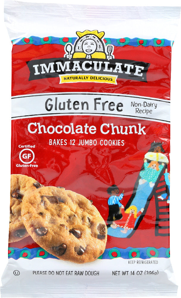 IMMACULATE BAKING: Gluten Free Chocolate Chunk Cookie Dough, 14 oz - Vending Business Solutions