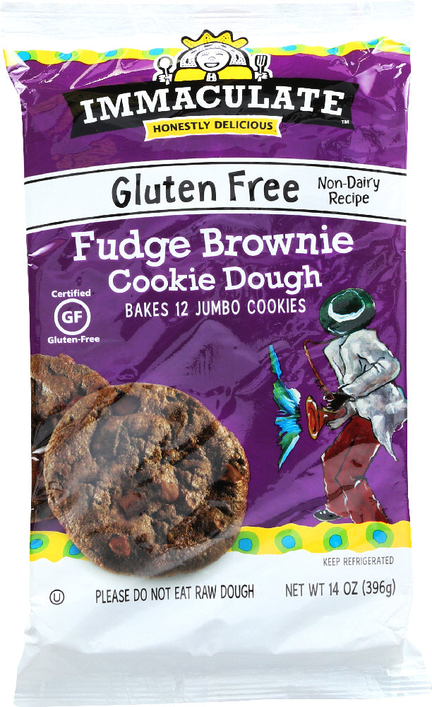 IMMACULATE BAKING: Gluten Free Fudge Brownie Cookie Dough, 14 oz - Vending Business Solutions