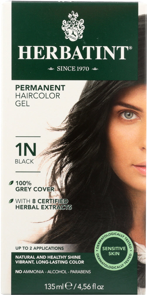HERBATINT: Permanent Herbal Haircolor Gel 1n-Black, 4 Oz - Vending Business Solutions