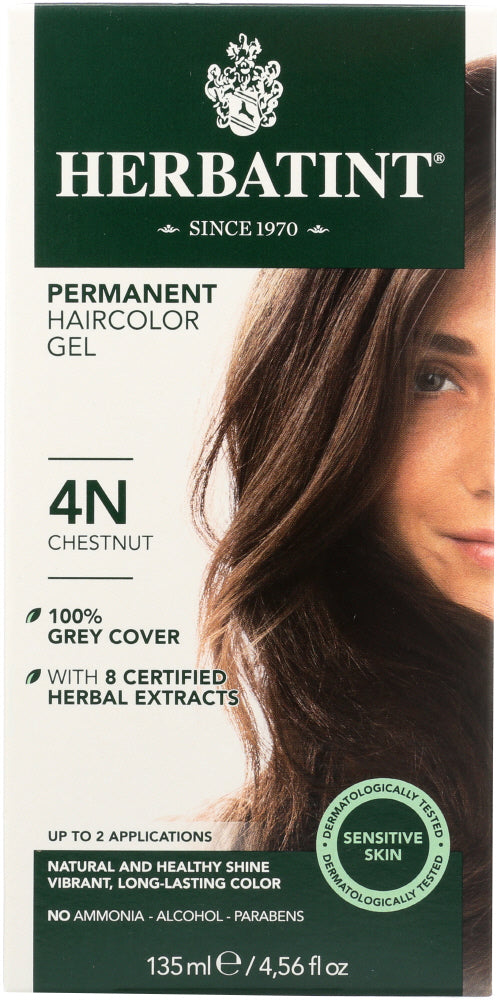 HERBATINT: Permanent Herbal Haircolor Gel 4N Chestnut, 4.5 oz - Vending Business Solutions