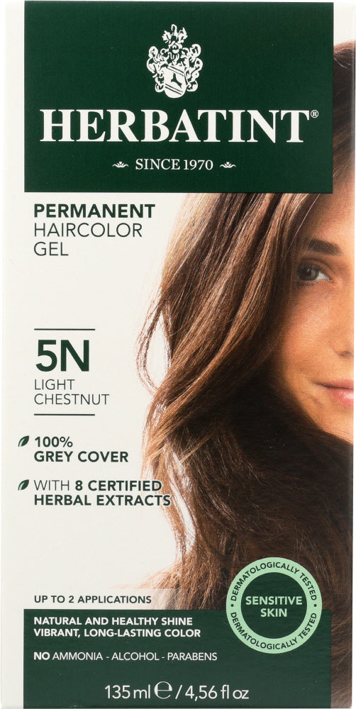 HERBATINT: Permanent Herbal Haircolor Gel 5N Light Chestnut, 4.56 Oz - Vending Business Solutions