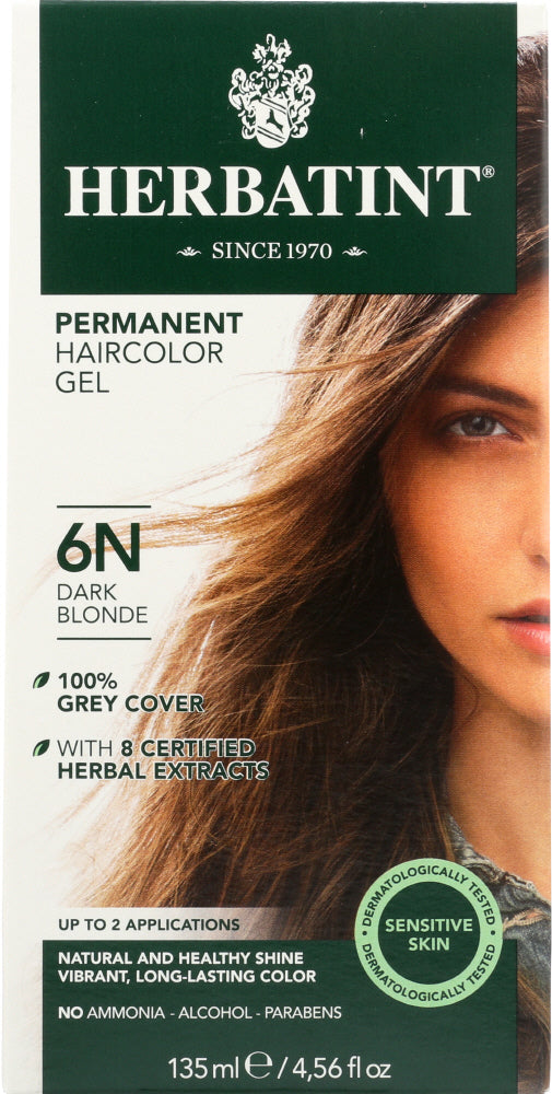 HERBATINT: Permanent Herbal Haircolor Gel 6N-Dark Blonde, 4.56 Oz - Vending Business Solutions