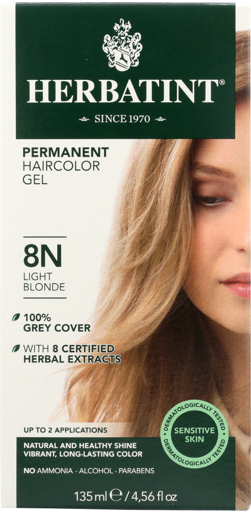 HERBATINT: Permanent Herbal Haircolor Gel 8N Light Blonde, 4 Oz - Vending Business Solutions