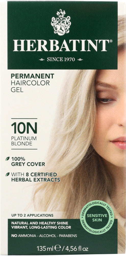 HERBATINT: Permanent Herbal Haircolour Gel 10N Platinum Blonde, 4 oz - Vending Business Solutions