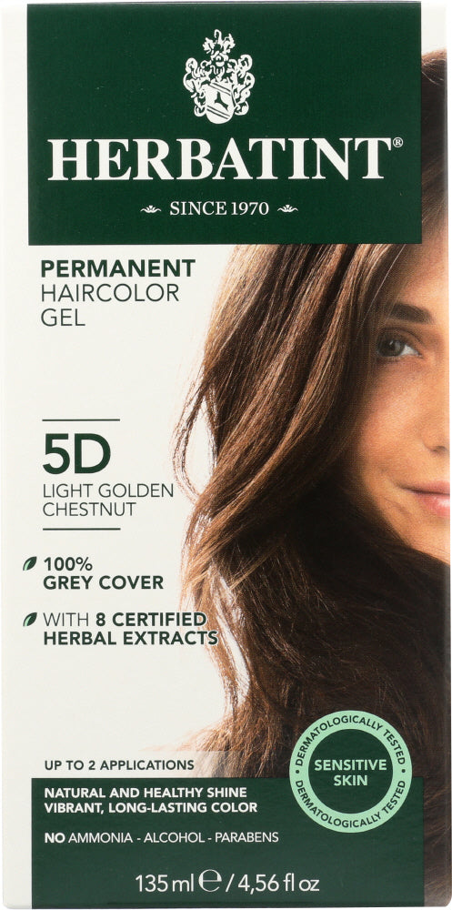 HERBATINT: Permanent Hair Color Gel 5D Light Golden Chestnut, 4.56 oz - Vending Business Solutions