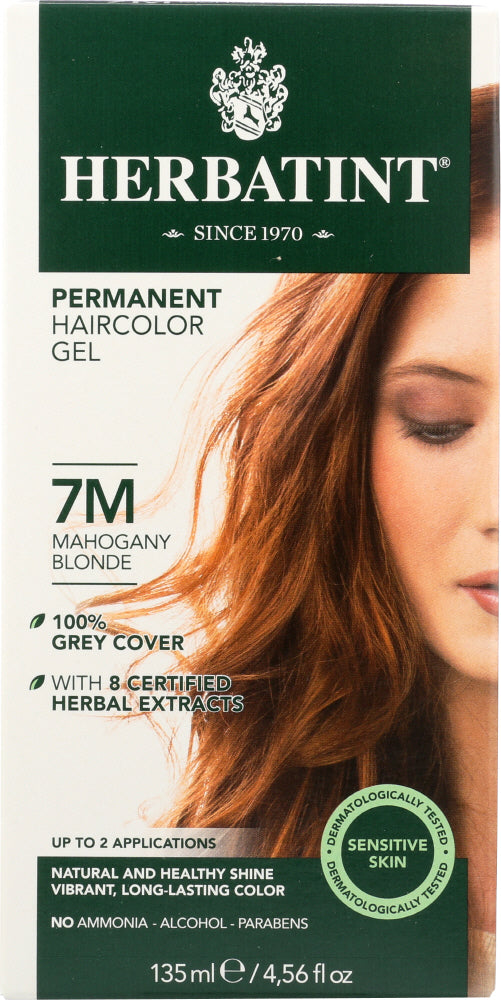 HERBATINT: Permanent Hair Color Gel 7M Mahogany Blonde, 4.56 oz - Vending Business Solutions