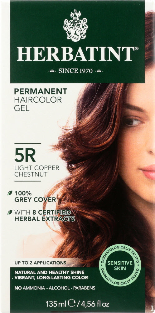 HERBATINT: Permanent Hair Color Gel 5R Light Copper Chestnut, 4.56 oz - Vending Business Solutions