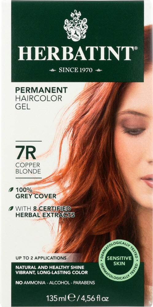 HERBATINT: Permanent Hair Color Gel 7R Copper Blonde, 4.56 oz - Vending Business Solutions