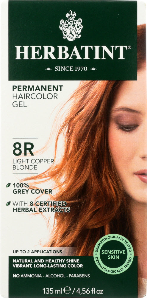 HERBATINT: Permanent Hair Color Gel 8R Light Copper Blonde, 4.56 oz - Vending Business Solutions