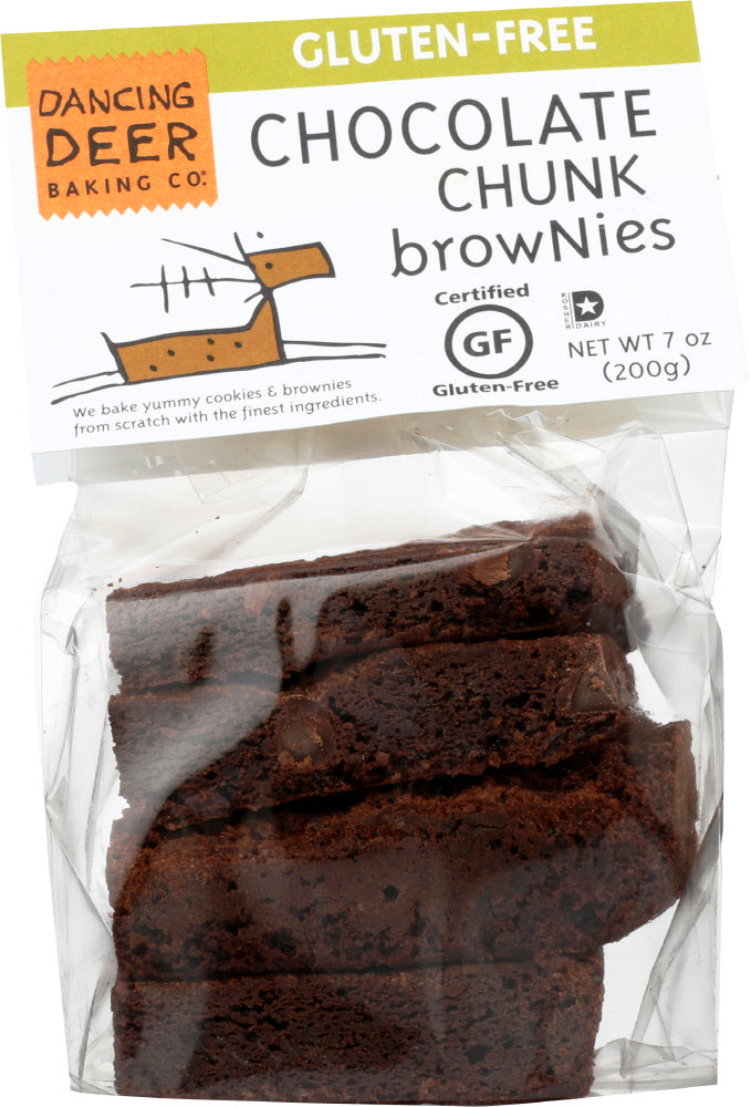 DANCING DEER: Gluten Free Chocolate Chunk Brownies, 7 oz - Vending Business Solutions