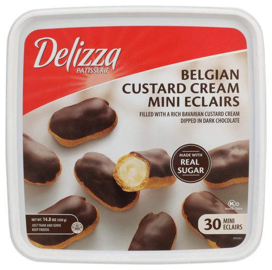 DELIZZA: Belgian Custard Cream Mini Eclairs, 13.20 oz - Vending Business Solutions