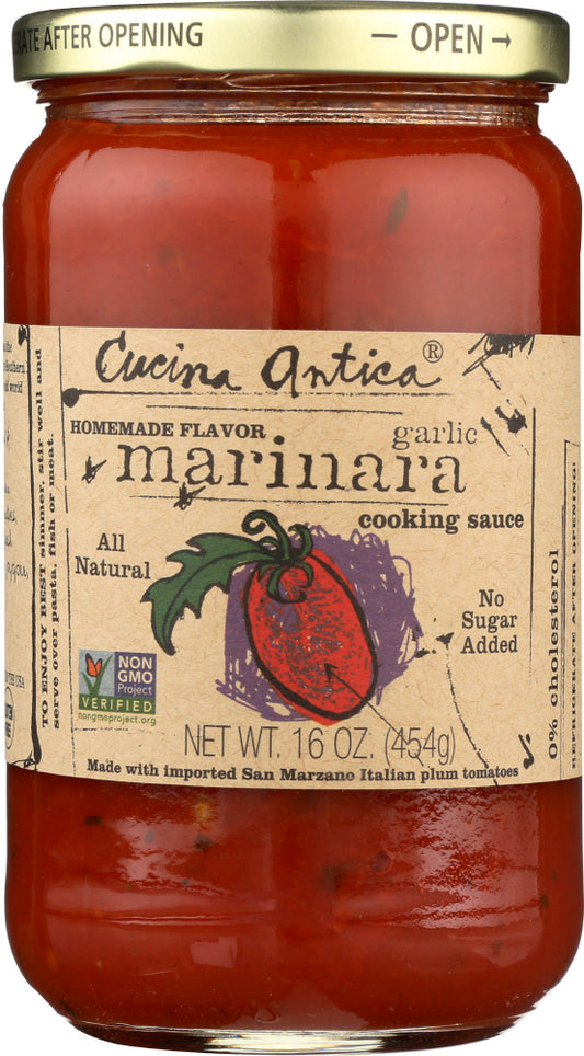 CUCINA ANTICA: Garlic Marinara Sauce, 16 oz - Vending Business Solutions