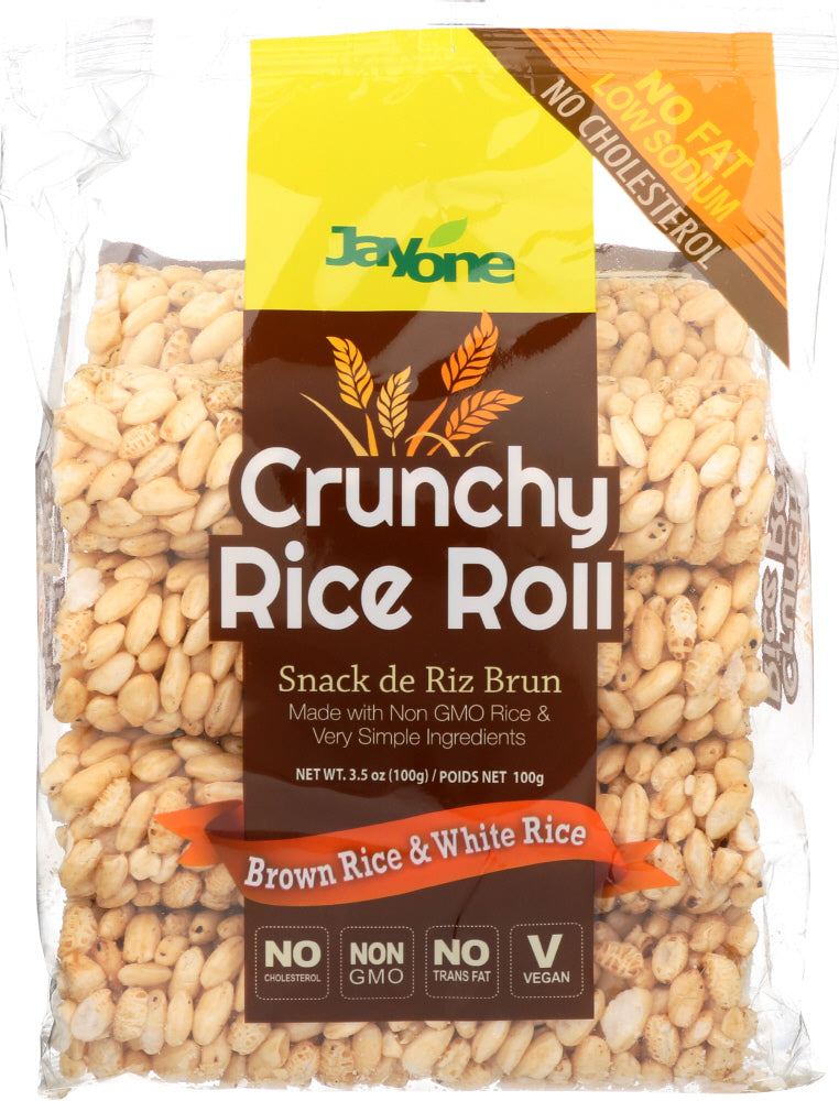 JAYONE: Crunchy Rice Roll Brown and White Rice, 3.5 oz - Vending Business Solutions