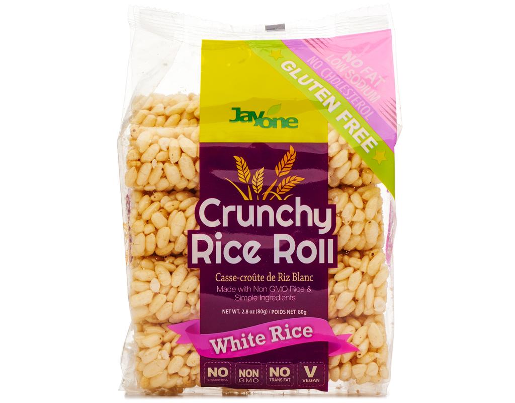 JAYONE: Crunchy Rice Roll White Rice, 4 pk - Vending Business Solutions