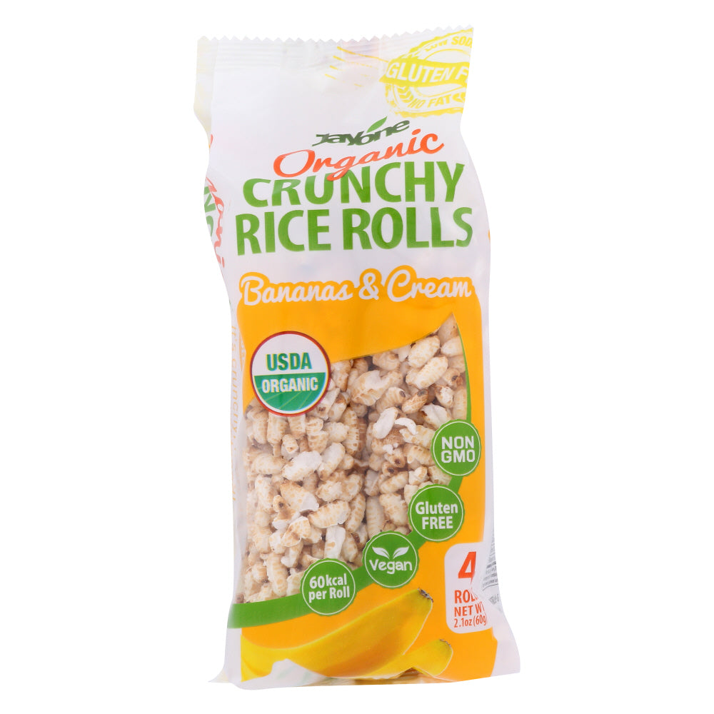 JAYONE: Crunchy Rice Roll Banana Cream, 2.1 oz - Vending Business Solutions