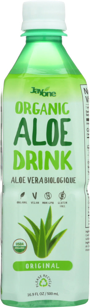 JAYONE: Organic Aloe Pulp Juice Original with Vitamin C, 16.9 oz - Vending Business Solutions