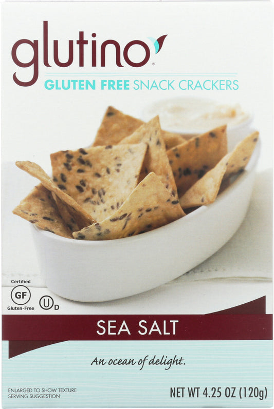 GLUTINO: Gluten Free Snack Crackers Sea Salt, 4.25 oz - Vending Business Solutions